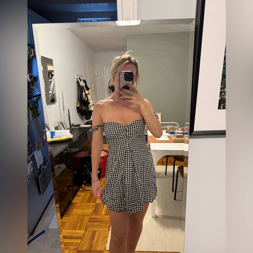 Flynn Skye Black and White Strapless Sundress Casual